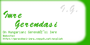 imre gerendasi business card